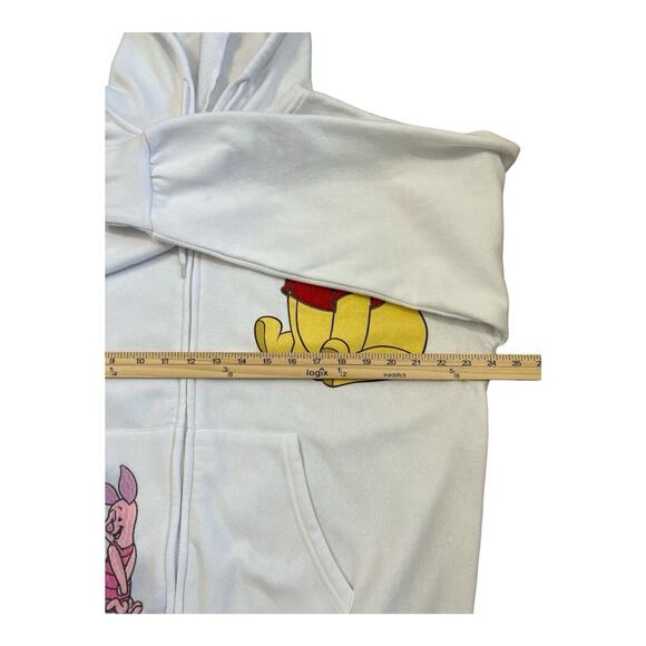 Disney Winnie The Pooh Sweatshirt Womens XL Full Zip Hoodie Embroidered Piglet - Picture 8 of 12